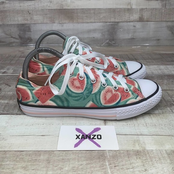 Converse Other - Converse Unisex Kids Green 656027F Chuck Taylor Watermelon Shoes 5.5